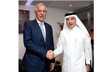 Mr. Al Baker hosted meetings with Mr. Ghazi Zaiter, Lebanon’s Minister of Public Works and Transportation