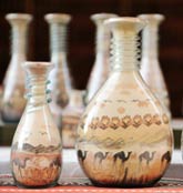 Souvenirs bottles with sand