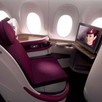 Image of  Qatar airways Airbus 350 business class seat