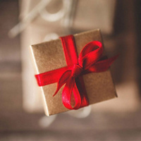 Image of a gift box with ribbon